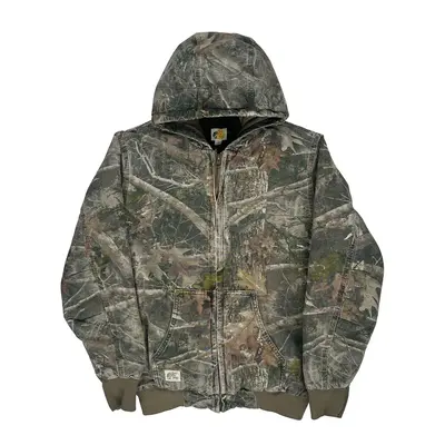 Bass Pro Shops Camo Jacket - XL Green Cotton Blend