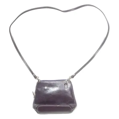 Womens Crossbody Bag Purple Leather