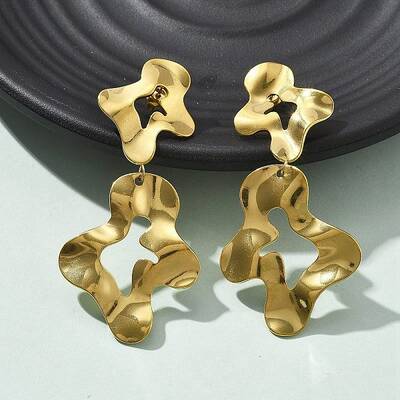 304 Stainless Steel Dangle Stud Earrings for Women