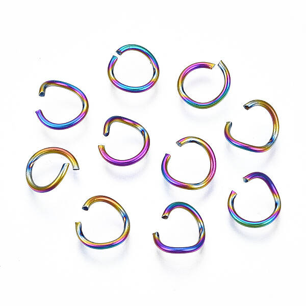 Ion Plating(IP) Rainbow Color 304 Stainless Steel Open Jump Rings