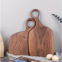 Wooden Cutting Food Board Set, 2 Counts/set Durable Wooden Chopping Board with Handle, Kitchen Accessories for Home Dining Ro...