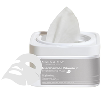 [Mary&May] Niacinamide Vitamin C Brightening Mask (30 Sheets, 400g) Korean Face Mask Sheet for Daily Hydration & Skin Brighte...