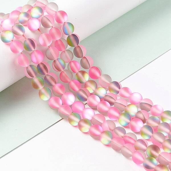 Synthetic Moonstone Beads Strands