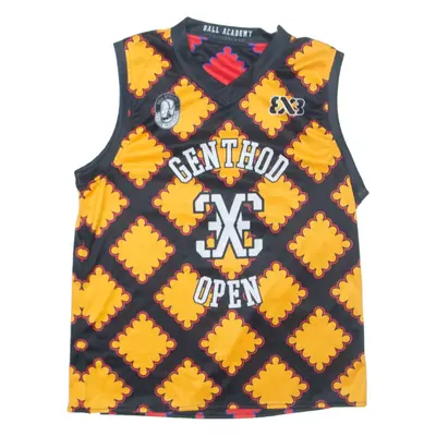 BALL ACADEMY Basketball Mens Vest Yellow Sleeveless V-Neck M