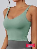 Women's Solid Sports Bra, Sporty Wide Strap Lingerie Top for Tennis Pickleball, Gym Clothes, Women's Athletic Clothing for I...