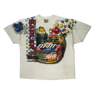 M&M Chase Authentics Nascar T-Shirt - 2XL White Cotton