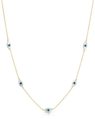 Mini Evil Eye Necklace | Metal Color: Gold