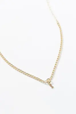 Rhett Initial Necklace | Metal Color: Gold | Style: I