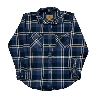 Outdoor Life Checked Flannel Shirt - Medium Blue Cotton