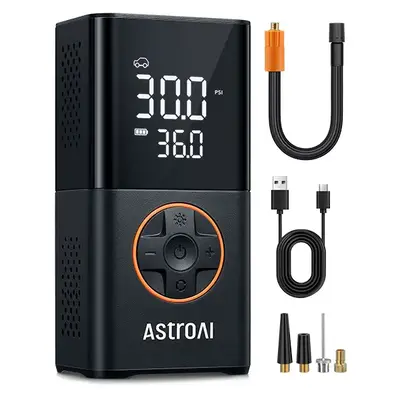 AstroAI L7 Tire Inflator Portable Air Compressor,150 PSI Cordless Car Tires Air Pump with LED Lights&Pressure Gauge,Auto Shut...