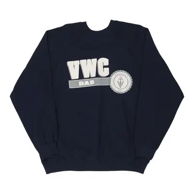 Made in USA VWC Dad College House Sweatshirt - XL Navy Cotton Blend
