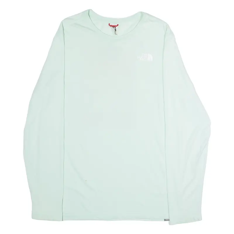 THE NORTH FACE Mt Everest Mens T-Shirt Green Long Sleeve Crew Neck M