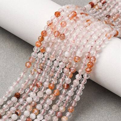 Natural Ferruginous Quartz Beads Strands