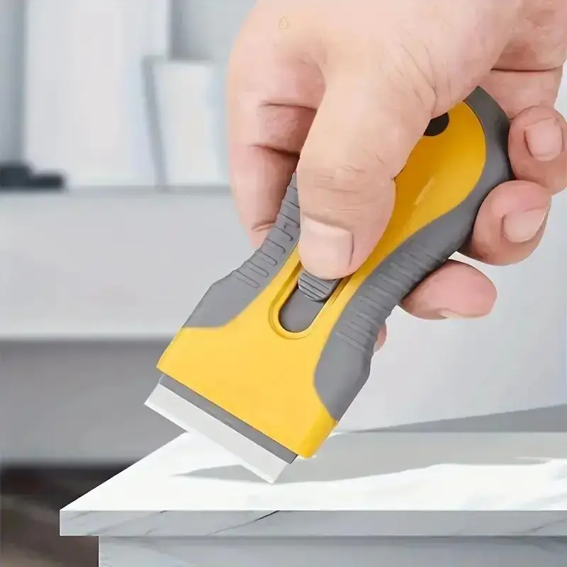 Scraper with 10pcs Blade Set, Portable Reusable Cleaning Scraper for Windows, Glass, Stovetop, Plastic Blades, Steel Blades, ...