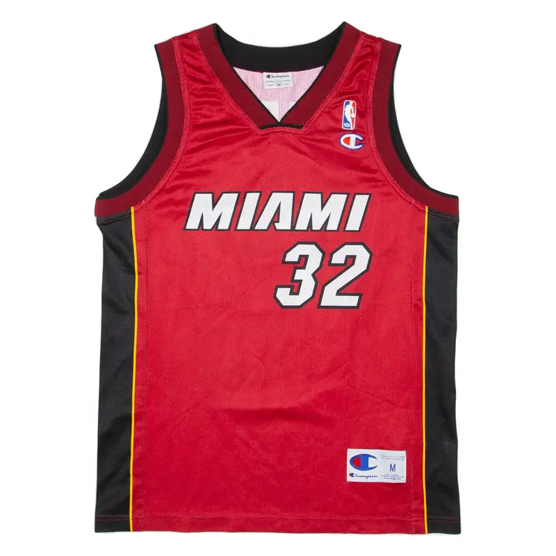CHAMPION Miami Heat Mens Jersey Red Sleeveless M