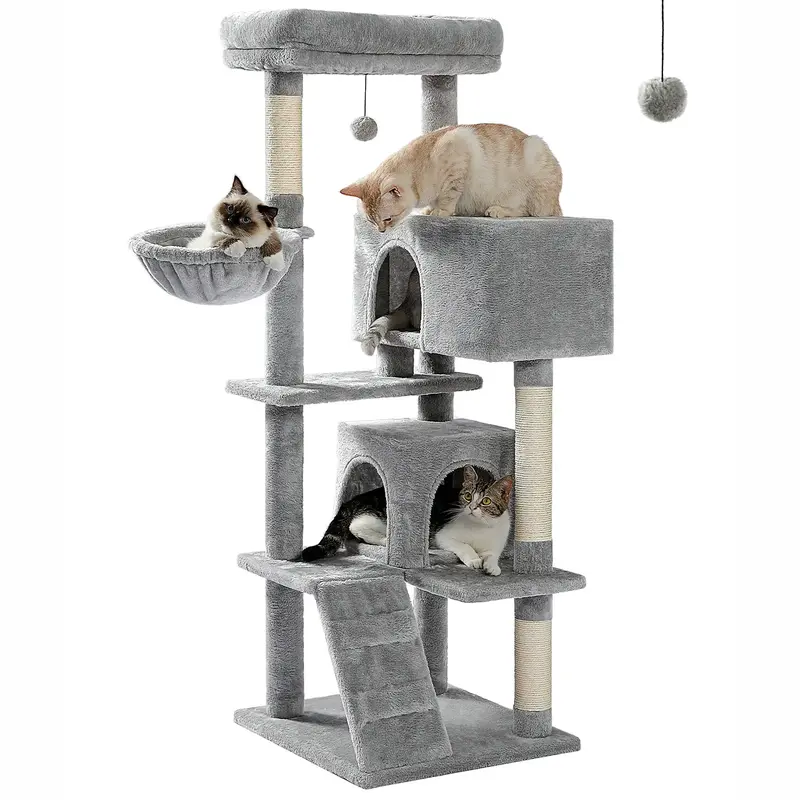 Cat Tree for Large Cats Adult with Super Large Top Perch, 56.3\