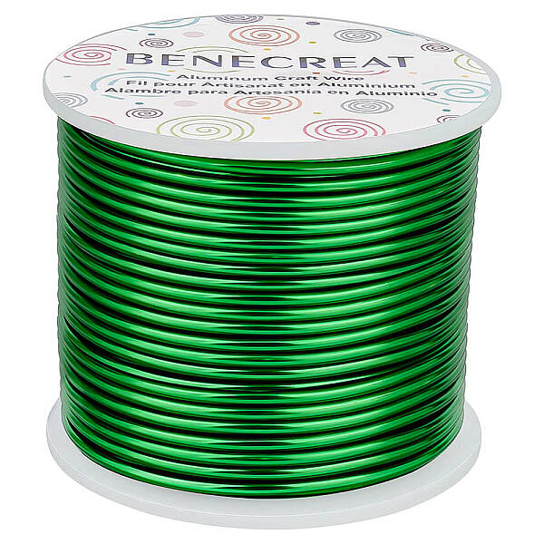 BENECREAT 12 Gauge (2mm) Aluminum Wire 100FT (30m) Anodized Jewelry Craft Making Beading Floral Colored Aluminum Craft Wire -...