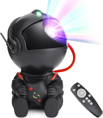 Astronaut galaxy night light with stars, nebula, and rotating head – remote-controlled, turns any space into cosmic vibes, ...