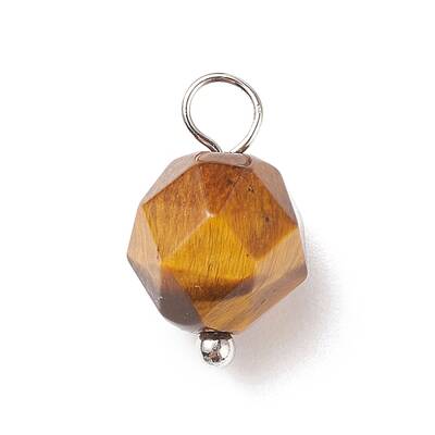 Faceted Natural Tiger Eye Pendants