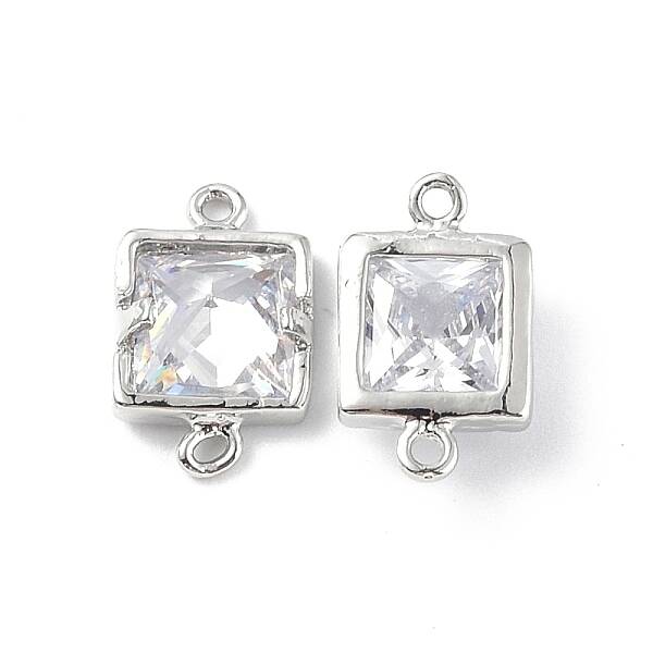 Clear Glass Connector Charms