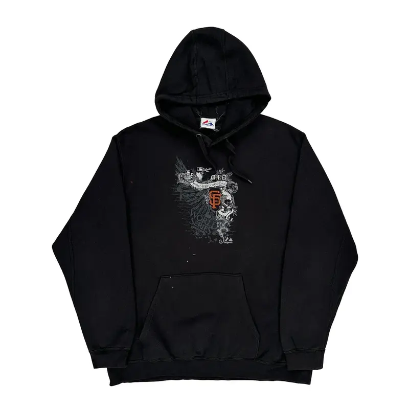 San Francisco Giants Majestic Mlb Hoodie - XL Black Cotton | Size: x-large