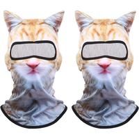 Winter Balaclava Cat Ski Mask Windproof with Ears Cute Full Face Shiesty Mask Animal Ski Face Mask for Outdoor Hiking Riding ...
