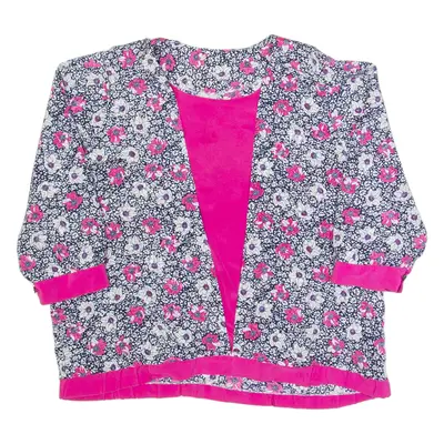Womens Printed Blouse Pink Long Sleeve Floral M