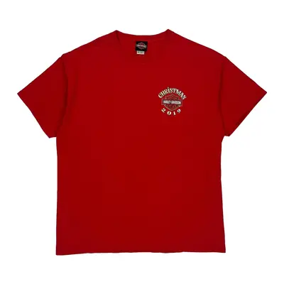 Orlando Harley Davidson Christmas T-Shirt - XL Red Cotton