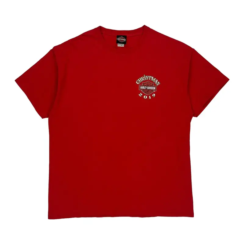 Orlando Harley Davidson Christmas T-Shirt - XL Red Cotton