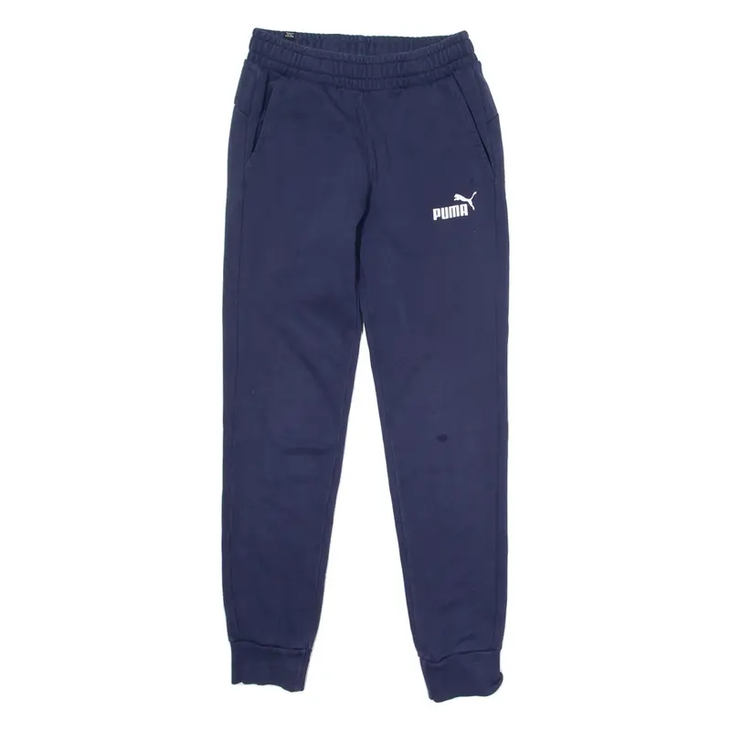 PUMA Mens Joggers Blue Tapered S W28 L29