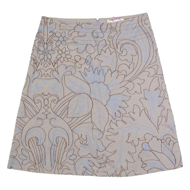 WHITE STUFF Womens Straight Skirt Grey Knee Length Floral UK 12