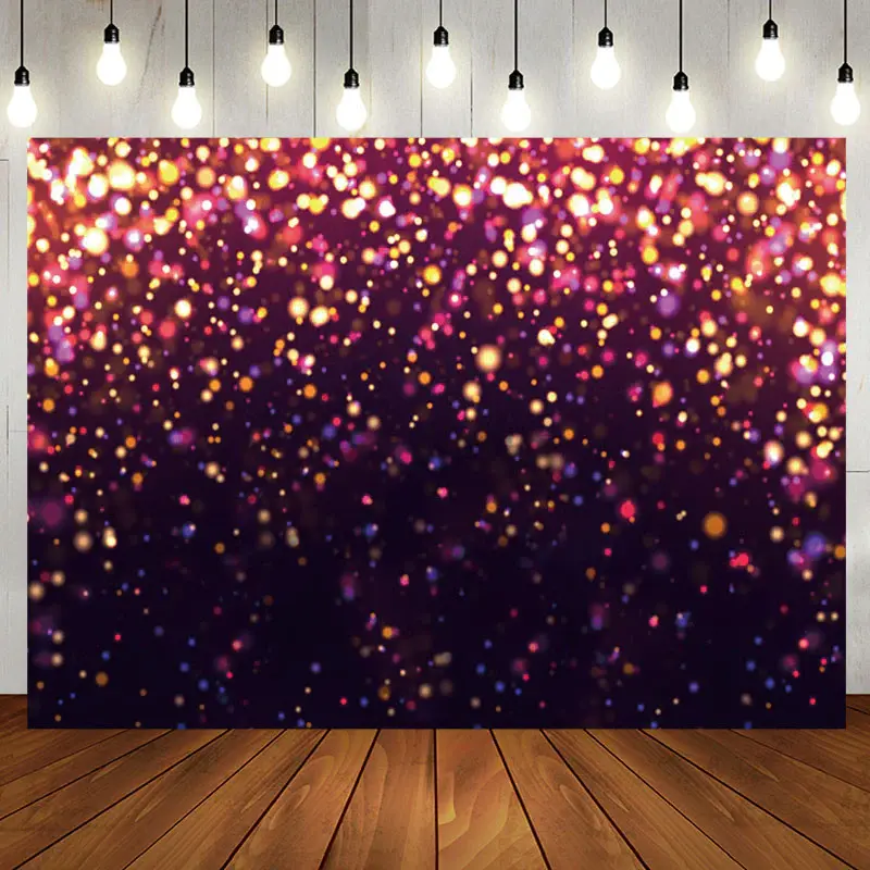 Purple Glitter Bokeh Backdrop for Birthday Party - Aperturee