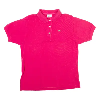 LACOSTE Womens Polo Shirt Pink L