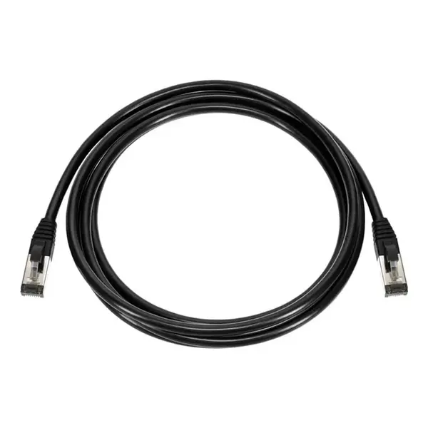 45444 Monoprice Cat8 Ethernet Patch Cable Double Shielded S/FTP 28AWG 2GHz 40G Pure Bare Copper Snagless RJ45 7ft Black