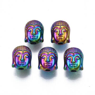 Rack Plating Rainbow Color Alloy Beads