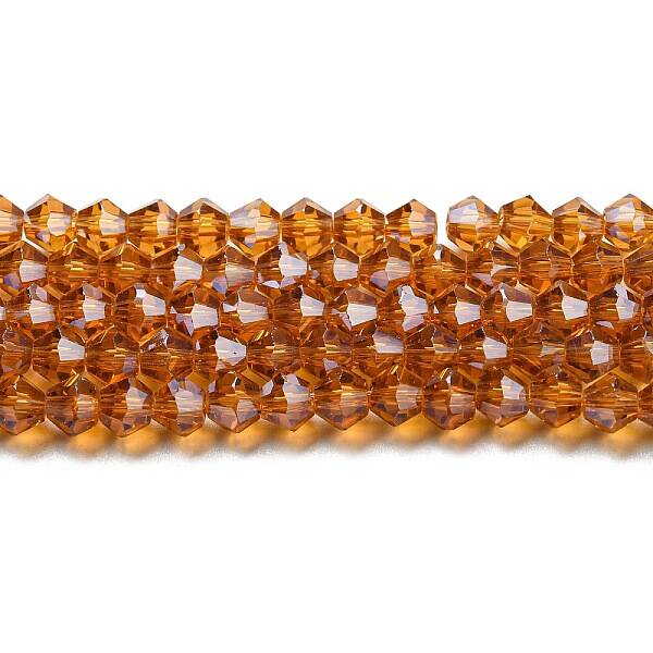 Transparent Electroplate Glass Beads Strands