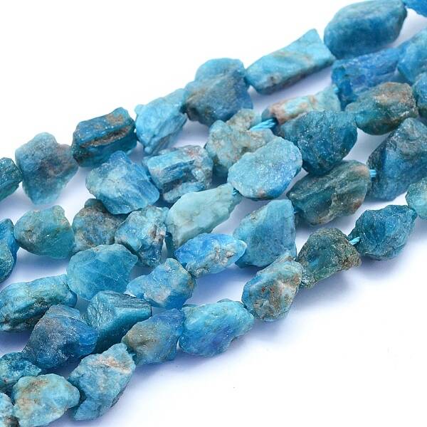 Raw Rough Natural Apatite Beads Strands