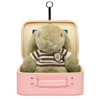 BunnyLulu XL Plush Bunny Keychain with Designed Makeup Box, Cute Graduation Gift &Anxiety Relief Gift for Kids Children Adult...
