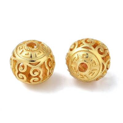 Rack Plating Hollow Brass Beads