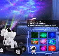 Space Car Astronaut Projector, 360° adjustment, 17 light combinations, with Bluetooth speaker-white noise. Starry Nebula Cei...