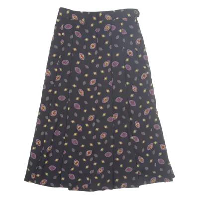 GEIGER Womens A-Line Skirt Black Midi S