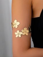 Fashion Flower Design Arm Chain, Fashionable Body Jewelry for Women & Girls, Trendy All-match & Exquisite Jewelry for Birthda...