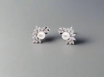 Pearlescent Blossom Earrings