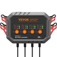 VEVOR Smart Battery Charger, 8-Amp, LiFePO4 Lead-Acid (AGM / Gel / SLA) Car Battery Charger, Fully-Automatic Charger Maintain...