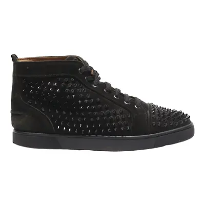 CHRISTIAN LOUBOUTIN High Top Trainers Black Synthetic Mens UK 8