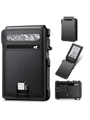 Men's Business Fashion Bifold Wallet with Card Slots, 1 Piece Spring Plain Color Card Holder for Men, Casual Trendy Wallet fo...