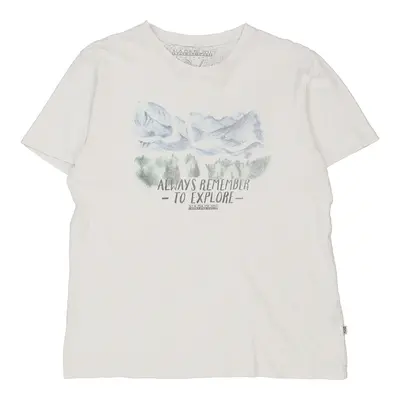 Napapijri T-Shirt - Large White Cotton | Size: large
