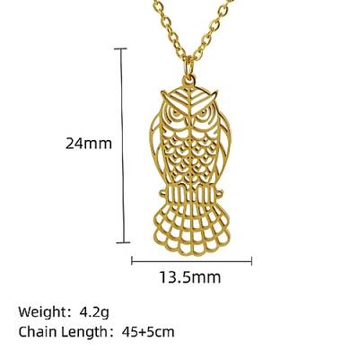 Real 18K Gold Plated Stainless Steel Pendant Necklace