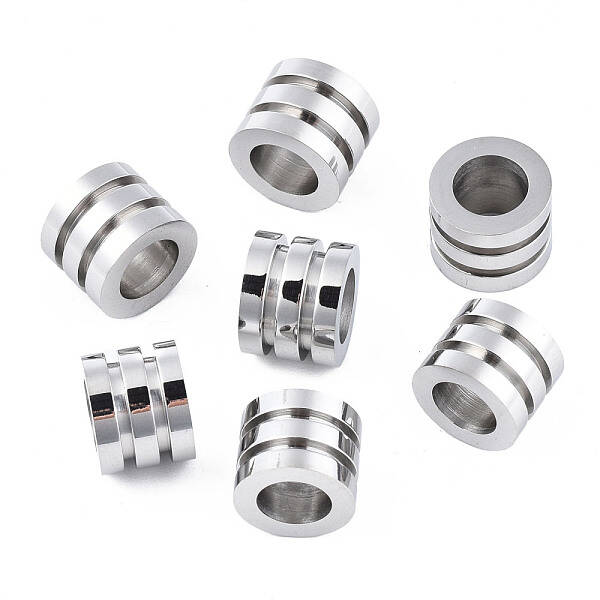 Non-Tarnish 316 Surgical Stainless Steel European Beads