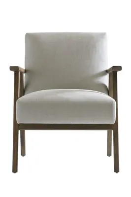 Cream Upholstered Linen Armchair | Andrew Martin Rory